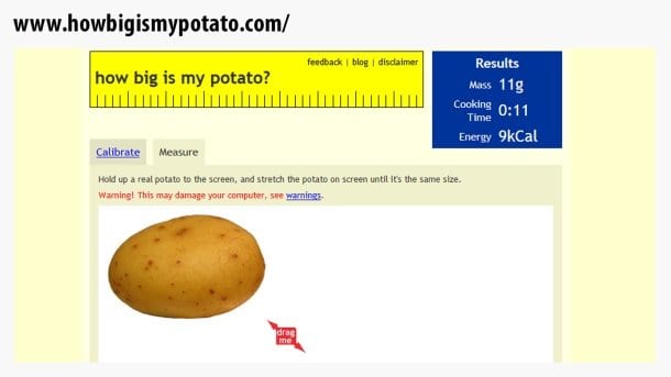 How big is my potato