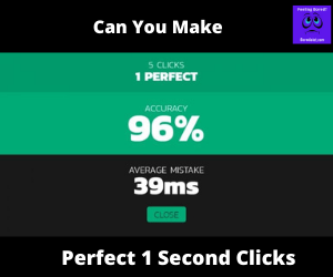 1 second clicks
