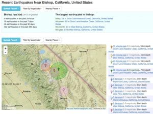 Live earthquake map
