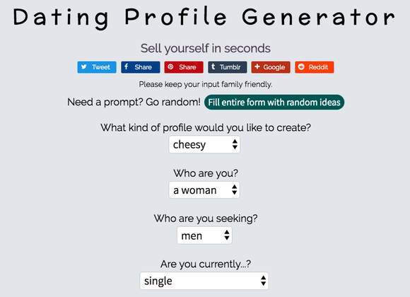 Read more about the article Funny Dating Profile Generator