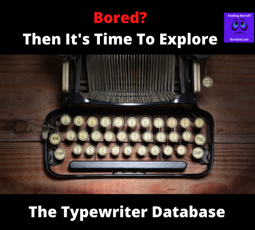 The typewriter database